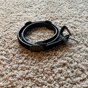 Black Cowhide Women's Belt